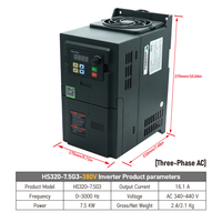 Kit de broche ATC HQD 6KW GDL60-24Z/6.0, broche carrée refroidie par air ISO30 24000 tr/min avec variateur de fréquence HS720H 7.5KW pour routeur CNC