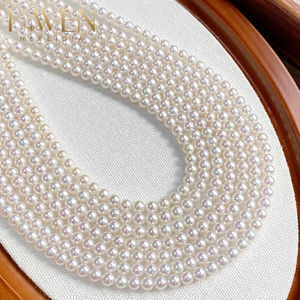 שרשרת פנינים טבעיות עגולות H.WEN 1-6A, 2-12 מ\\\"מ, איכות גבוהה, ברק גבוה, פניני מים מתוקים בצורת תפוח אדמה - Product Image 5