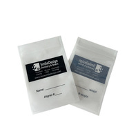 Sachets d'emballage pour aligneurs dentaires avec logo personnalisé imprimé, 10*12cm, scellés sur trois côtés, réutilisables, avec fermeture éclair