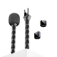 Microphone portable professionnel pour interview, vlogging et podcast, avec perche, support de microphone professionnel et support de microphone sans fil à pince pour diffusion en direct