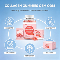Gummies de Collagène Marin à Marque Blanche Peptides de Poisson Vitamine C Anti-Âge Beauté Pectine OEM ODM