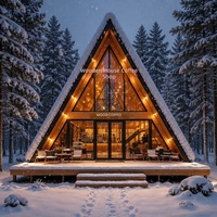Villa préfabriquée triangulaire de type A, maison de vacances, café, Airbnb créatif, hôtel à deux étages, bar, prix d'usine de Chine