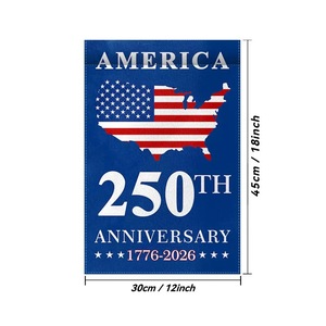 Drapeaux de jardin patriotiques personnalisés en gros pour le <span class=keywords><strong>250e</strong></span> anniversaire de la Déclaration d'indépendance américaine, du 1776 au 2026 - Product Image 3