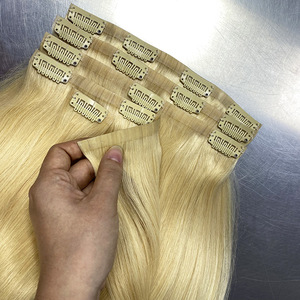 ผมต่อแบบคลิปหนีบ PU Skin Extensions ผมแท้จากอินเดีย ย้อมสีตรง ไม่ผูกปม  แบบ Double Drawn รุ่นใหม่ล่าสุดปี 2024 - Product Image 5