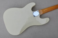 Guitare basse électrique Flyoung en bois de tilleul massif, corps blanc laiteux, 4 cordes, manche en érable