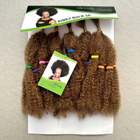 Perruque en fibres synthétiques douces, extensions de cheveux tressés africains, tissage de cheveux Marley 5X, perruque bouclée afro kinky