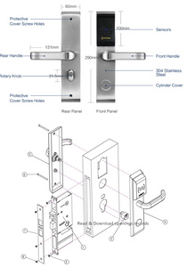 Para Orbita 2025, el comercial más vendido para <span class=keywords><strong>cerradura</strong></span> Mifare para puertas de hotel, resistente a la intemperie, llave maestra <span class=keywords><strong>antirrobo</strong></span> de aluminio y acero IP54 - Product Image 3