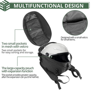 Muestra Gratuita: Bolsa Impermeable de Cuero para Casco de Moto con LED, Pantalla Digital y Ojos, 45L, para Reequipamiento/Actualización - Product Image 3