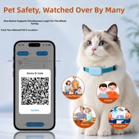 Collier GPS intelligent anti-perte pour animaux de compagnie, best-seller, 4G Bluetooth, localisation en un clic, autonomie de 6 mois, certifié MFi, compatible Android/iOS