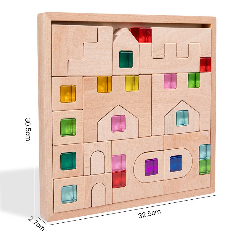 Ciudad de cuento de hadas + Acrílico 19 piezas estilo jalea