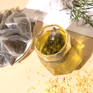 Thé au lait de jasmin YUN QI - Thé floral authentique fermenté à la main, saveurs artificielles en poudre, sachet de 180g. Pour infusion chaude/froide - Product Image 3