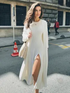 Cardigan Long Blubelle pour <span class=keywords><strong>Femme</strong></span> Coupe Ample Oversize Doux et Moelleux en Fausse Fourrure de Vison Style Peignoir Décontracté Automne Hiver <span class=keywords><strong>Pull</strong></span> Ample Nouvel Arrivage - Product Image 6