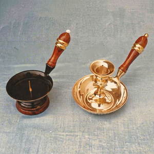 Wholesale High Quality Eco-friendly Durable Handmade Aluminium Wood <b>Candle</b> Stand Fashionable Wooden Handle Home Decoration - Product Image 1
