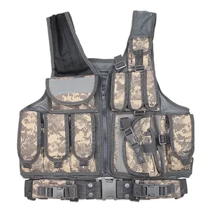 Best Outdoor Training Safety Stragetic Vest MOLLE System Adjustable Shoulder Strap Tactical Vest