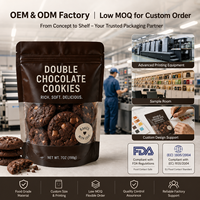 Sachet alimentaire multi-usages à fenêtre transparente, qualité alimentaire, pour chocolat, biscuits et autres snacks