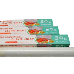 Biopoly bán buôn PLA compostable trong suốt Stretch thực phẩm bám bọc phim