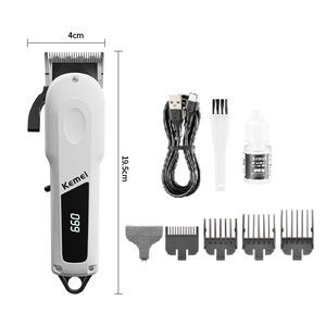 เครื่องตัดผมเคเมอิ 19.5 ซม. จอแสดงผลดิจิตอลระดับมืออาชีพชาร์จ USB มอเตอร์ไร้แปรงถ่าน 7000-9000 รอบต่อนาที - Product Image 1