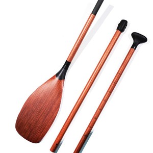 Pagaie télescopique en trois sections en fibre de carbone, 175-210 cm, couleur bois foncé, portable, pour lacs, rivières, Stand Up Paddleboarding - Product Image 5