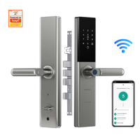 Serrure de porte intelligente à empreinte digitale et mot de passe, pour extérieur et intérieur, avec carte mémoire, pour une sécurité accrue