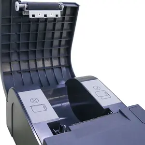 Stampante adesiva per etichette termiche economica da 58mm con USB e porta seriale con cassetto contanti per stampante termica per etichette con sistema POS