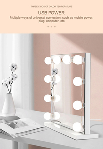 Productos para el Hogar Inteligente, Espejo de Vanidad con Luz de Relleno, Luminosidad Ajustable, 3 Colores, Bombillas LED USB de Pared, Cadena de Luces para Todos los Espacios, 3 Colores - Product Image 4