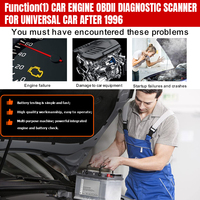 Lector de Códigos y Probador de Batería 2 en 1 KONNWEI KW870 OEM Multilingüe, Escáner de Motor OBD2 para Autos Universales de 12V