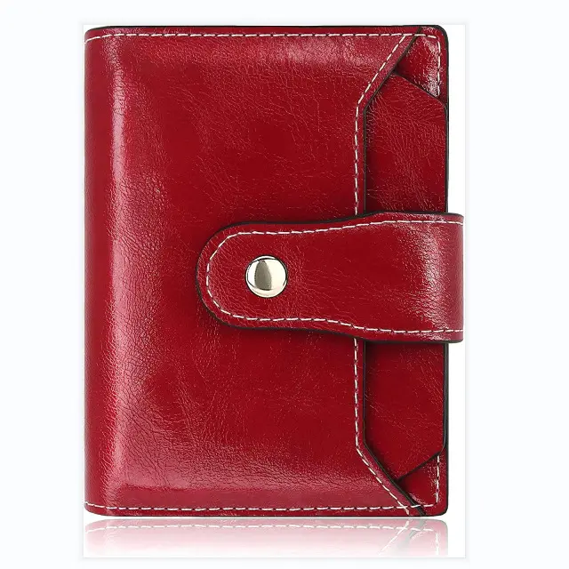 Women Leather Wallet RFID Blocking Small Bifold Zipper Pocket Wallet Card Case Purse with