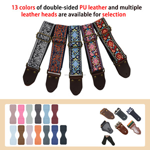 Correa de Hombro para Guitarra con Diseño Jacquard Retro y Elegante, Accesorios para Guitarra con Púas y Cierres para Amantes de la Guitarra - Product Image 4