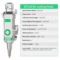 Cabezal de Corte Láser de Fibra Manual Raytools BT220, Lente de Enfoque F100/F125/F150 para Cortadora Láser CNC de Metal, Repuestos