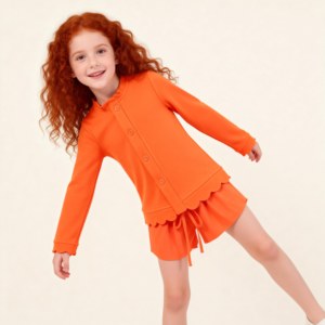 Ensemble <span class=keywords><strong>de</strong></span> yoga pour filles, couleur unie, confortable, veste à fermeture éclair à manches longues avec short <span class=keywords><strong>de</strong></span> <span class=keywords><strong>sport</strong></span> respirant, vêtements <span class=keywords><strong>de</strong></span> <span class=keywords><strong>sport</strong></span> pour enfants, fitness - Product Image 3