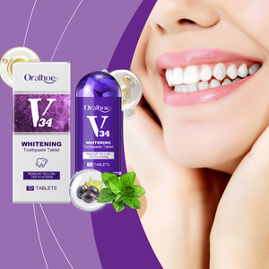 Oralhoe Tabletas de Pasta de Dientes Portátiles para Blanqueamiento de Dientes y Cuidado de Olores Tartal Solución Oral para Dientes Amarillos - Product Image 4