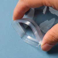 Sac de rangement auto-scellant en PVC transparent épaissi pour bijoux (boucles d'oreilles et colliers) avec fermeture anti-oxydation
