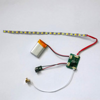Bande lumineuse LED USB rechargeable 2835 blanc chaud, contrôle tactile, cadre photo DIY, intensité réglable