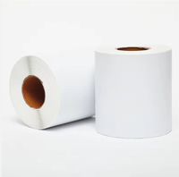 Rouleaux d'étiquettes en papier couché vierges personnalisables - Stock d'autocollants adhésifs imprimables pour imprimante thermique, codes-barres et étiquettes d'expédition