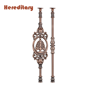 K vàng kim loại sân thượng lan can Thiết kế nhôm lan can nội thất cầu thang lan can kim loại vàng lan can thiết kế - Product Image 3