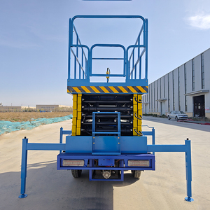 Triciclo de conducción con batería eléctrica, plataforma de elevación aérea, plataforma elevadora de tijera hidráulica para la construcción - Product Image 2