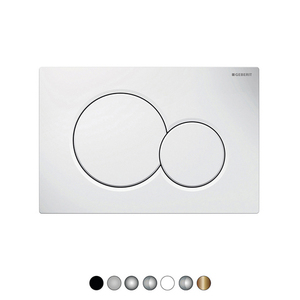 Placa de control Geberit Sigma01 de latón pulido con botón de descarga doble para inodoro - Product Image 1