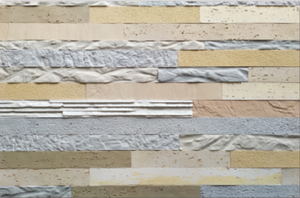 Panneau mural en béton léger à larges rayures, carreaux flexibles pour mur - Product Image 6