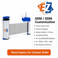 Kit de tennis de table portable OEM/ODM personnalisé en gros avec filet rétractable, 2 raquettes et 3 balles pour le jeu en voyage