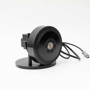 Roue pivotante Magnolia Officinalis 125 mm à roulement à billes, bande de roulement ferme, bleue, pour chariot AGV de manutention de marchandises - Product Image 2