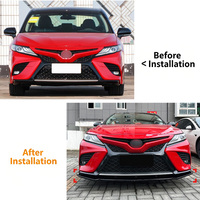 Pour Toyota Camry 8ème Génération Version Sport 2018-2020 : Lame de pare-chocs avant, Spoiler, Diffuseur, Séparateurs, Bavettes, Cache-lame, Garniture de protection