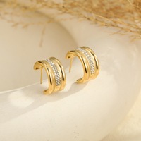 Boucles d'oreilles hypoallergéniques pour femmes, bijoux personnalisés, boucles d'oreilles en acier inoxydable, plaquées or 18 carats, boucles d'oreilles à clous