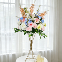 Boule de fleurs artificielles de luxe, centre de table floral pour cérémonie de mariage et banquet
