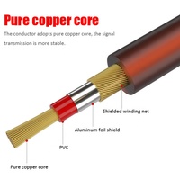 Câble audio TS mâle 6,35 mm vers XLR femelle, câble mono 2 cœurs jack 1/4 pouce vers XLR F pour mixeur, haut-parleur, microphone