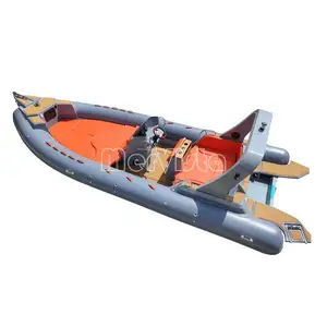 CE Factory Sale High Speed Yacht V-Deep Hull Luxury Seat Rowing Boats Inflatable Boat Fiberglass Hull 25ft RIB 760