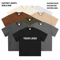 T-shirt unisexe ample et décontracté en tissu épais, confortable, à manches courtes, pour l'été, doux, grande taille, couleur unie, vierge, vente en gros