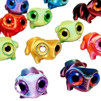 Mainan Katak Lucu Bermata Besar Cetak 3D, Dekorasi Katak Shougong Mini dari Kaca, Hadiah Simulasi Mata Silang-Batas, Cetak 3D Cina