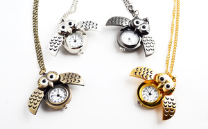 Saldi di Liquidazione: Orologio da Tasca Classico OWL in Bronzo, Modello <span class=keywords><strong>Vintage</strong></span> Antico, Taglia Piccola - Product Image 5