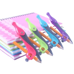 Papeterie mathématiques en plastique colorée pour les enfants, motif créatif, dos à l'école, séparateur de cercle de <span class=keywords><strong>dessin</strong></span>, papeterie mathématiques géométrique en plastique pour les étudiants - Product Image 2