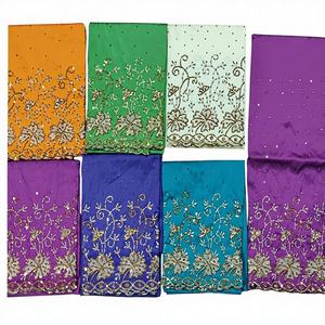 Nouvelle Collection Formelle : Robe en Tissu Satin Gorgura, Dernière Tendance, Ornée de Perles Faites à la Main, Motif Floral, Décorée de Strass, Modèle Lourd - Product Image 1